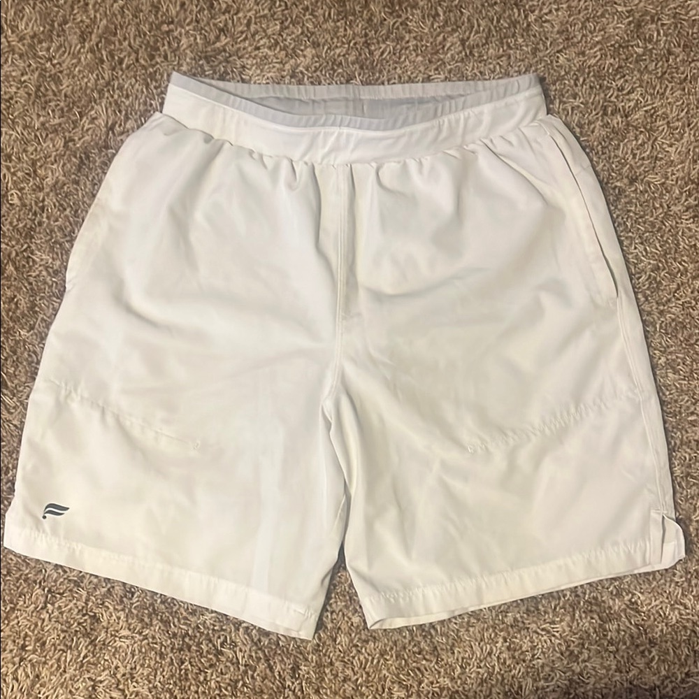 Fabletics Men's White Athletic Shorts